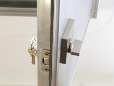 Installed Passthrough Door Lock