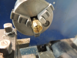 Machined brass fitting and sauder assembled shower valve