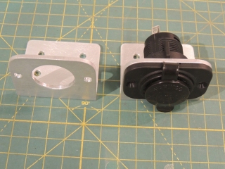 Machined refrigerator and fill pump electrical socket mounts