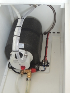 Installed hot water heater